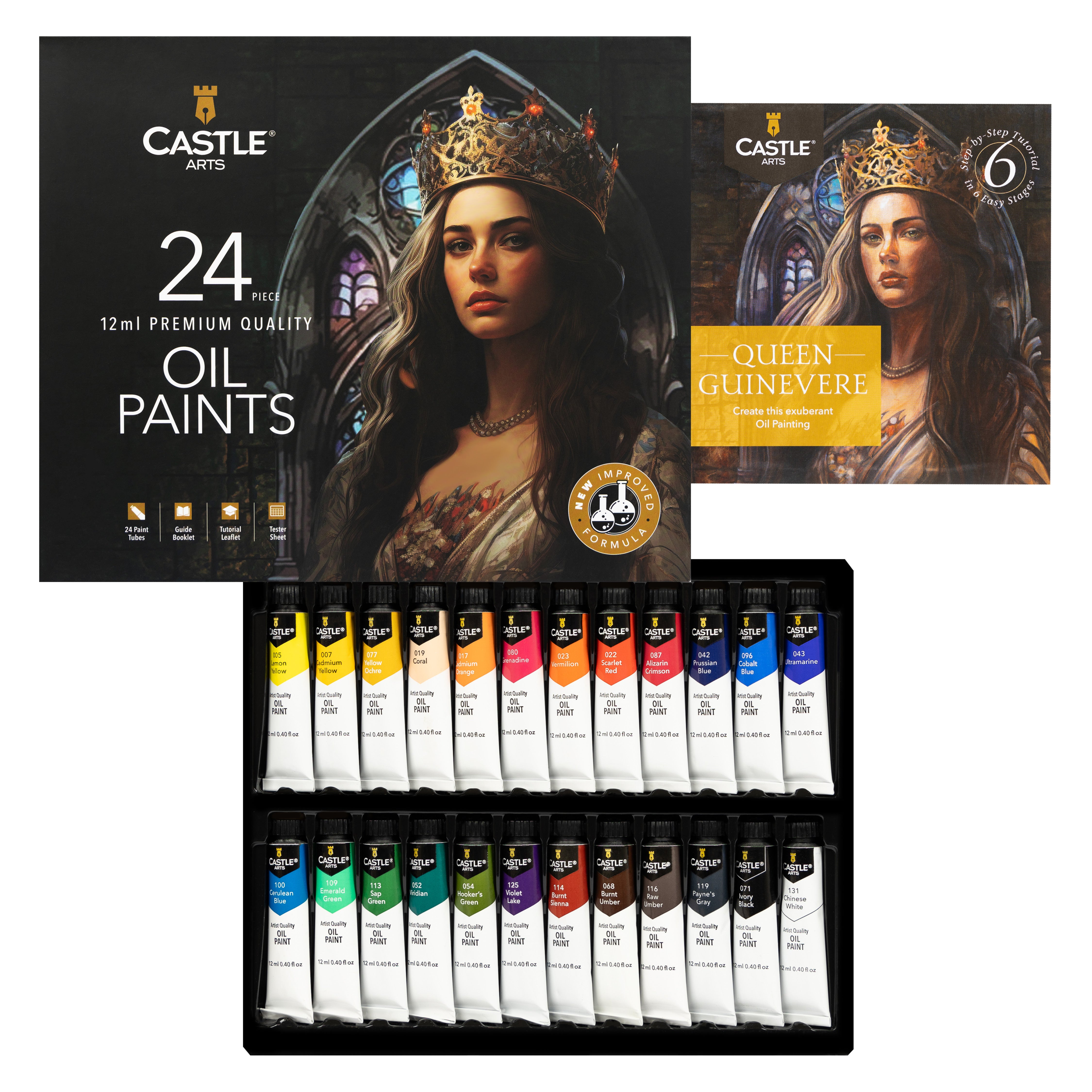 Ensemble de peinture à l'huile de 24 pièces
