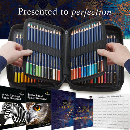 430 Piece Harmonious Premium Drawing and Colouring Pencil Zip Bundle