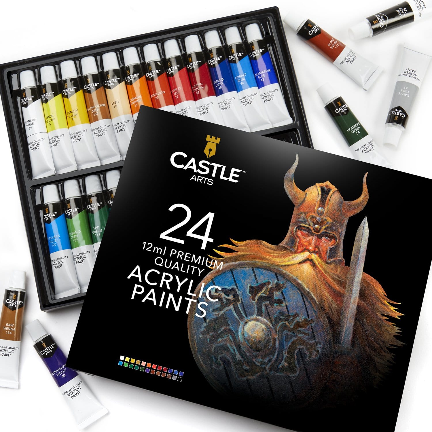 24 Piece Acrylic Paint Set