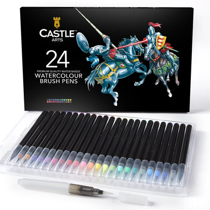 24 Piece Watercolour Brush Pen Set